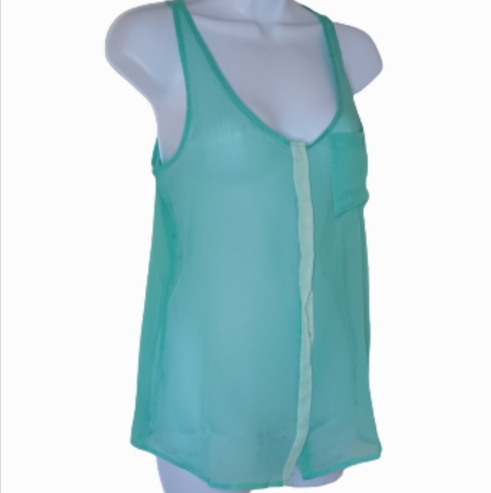 Old Navy Mint To Be Sheer tank top, sz M